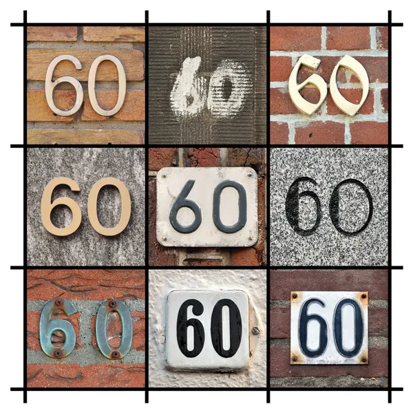 Numbers Sixty — Stock Photo, Image