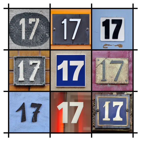 House Numbers Seventeen — Stockfoto