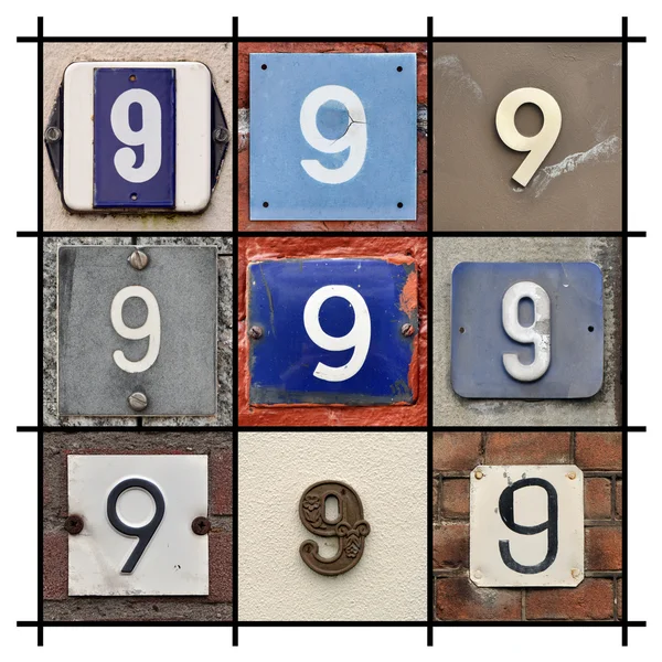 Numbers Nine — Stock Photo, Image