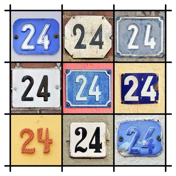 Numbers Twenty four — Stock Photo, Image