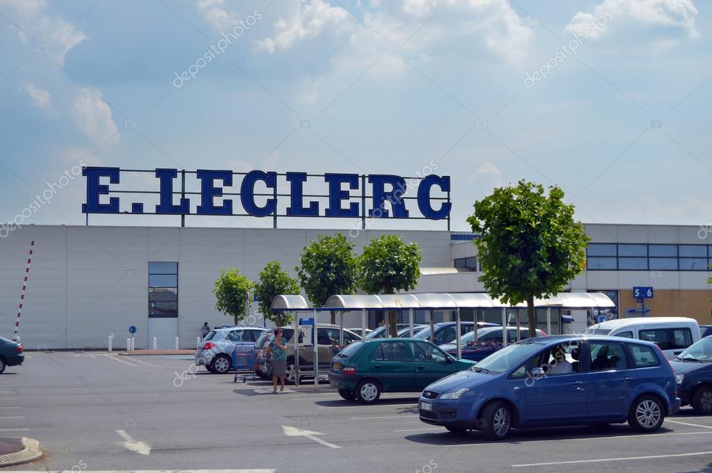 France - july 2013 : Supermarket of E.Leclerc a French hypermarket chain, currently has more than 500 locations in France and 114 stores outside of the country