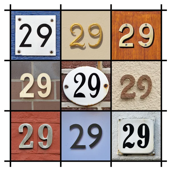 Numbers Twenty nine — Stock Photo, Image