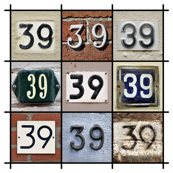 Numery 39 — Zdjęcie stockowe