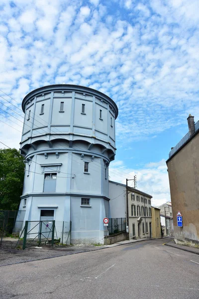 Blue Octagonal Concrete Water Tower Verdun France — 图库照片