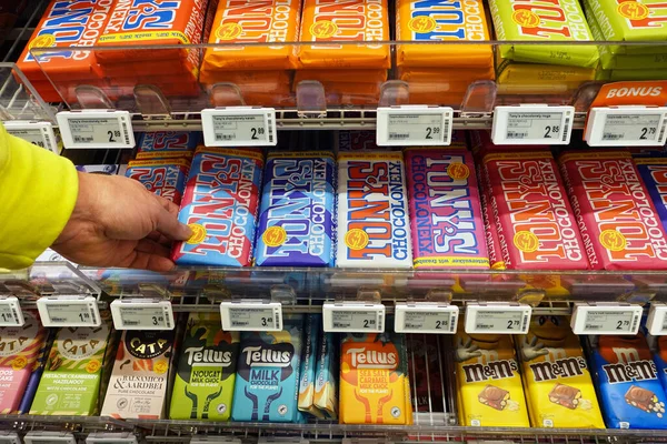 Netherlands December 2021 Tony Chocolonely Bars Albert Heijn Supermarket Tony — Foto Stock