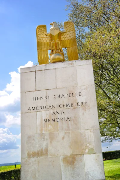 瓦隆尼亚 比利时 2016年5月3日 查普尔美国公墓和纪念馆 Henri Chapelle American Cemetery Memorial 是第二次世界大战期间美国在比利时东部的一座军事墓地 — 图库照片