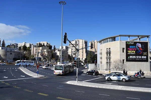 Gerusalemme Israele Dicembre 2019 Junction Sderot Weizman Yirmiyahu Porta Gerusalemme — Foto Stock