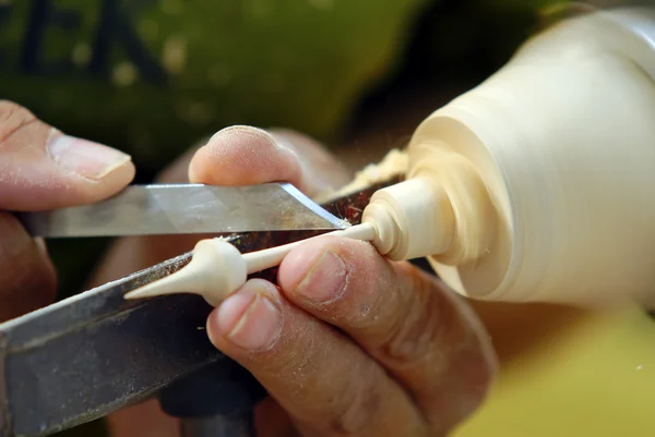 Woodturning — стокове фото