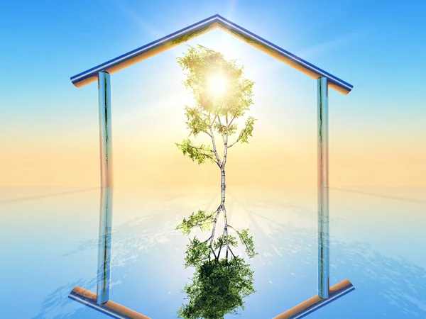 Green home — Stock Photo, Image