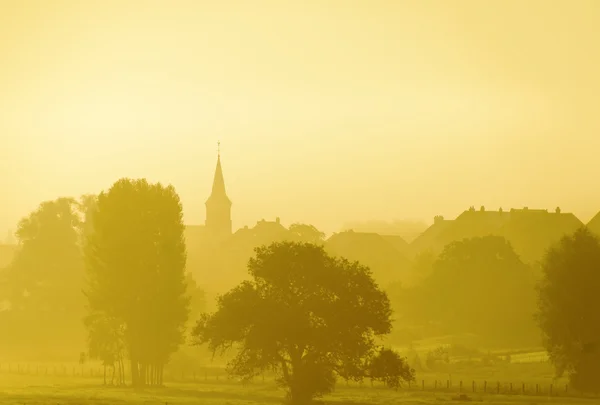 Campagne brumeuse — Photo