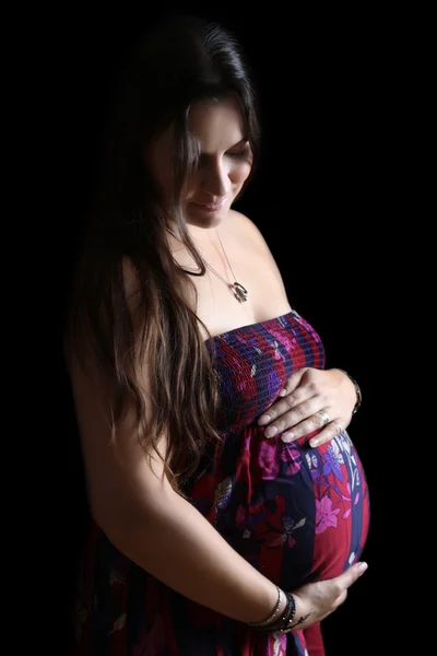 Pregnant Brunette — Stock Photo, Image