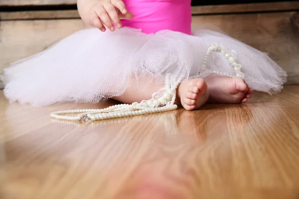Baleriny dziecko stóp — Zdjęcie stockowe