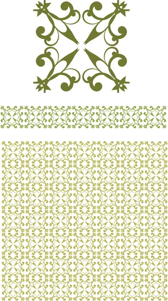 Seamless floral border — Stock Vector