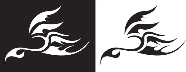 Tatouage oiseau — Image vectorielle