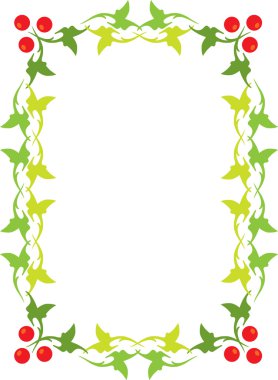 Yeşil çerçeve çiçek