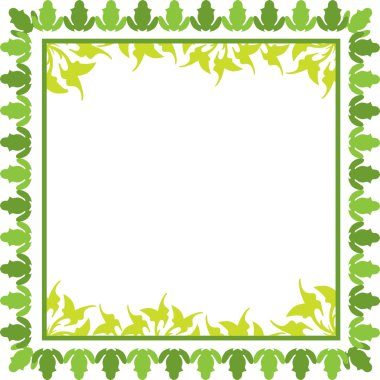 Yeşil çerçeve çiçek