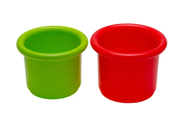 两个彩色的桶 — 图库照片
