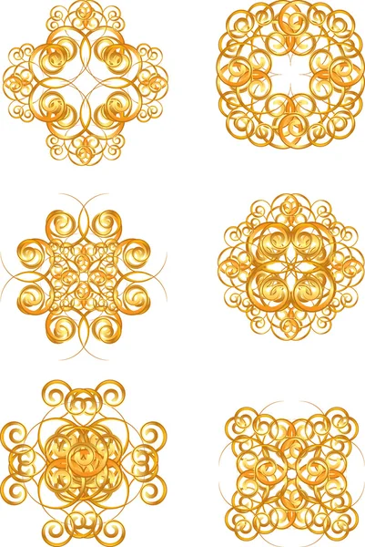 Símbolos de oro vintage — Vector de stock