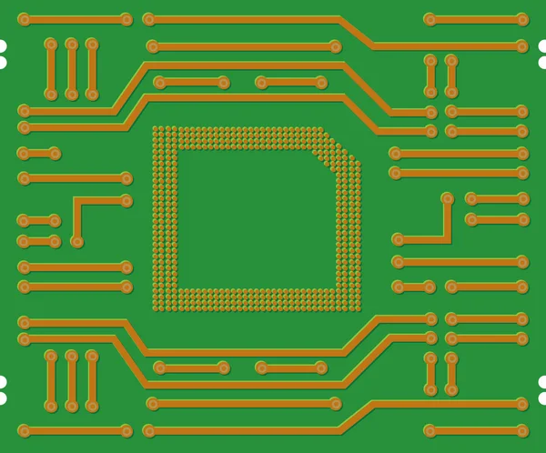 Placa de circuito impreso — Vector de stock