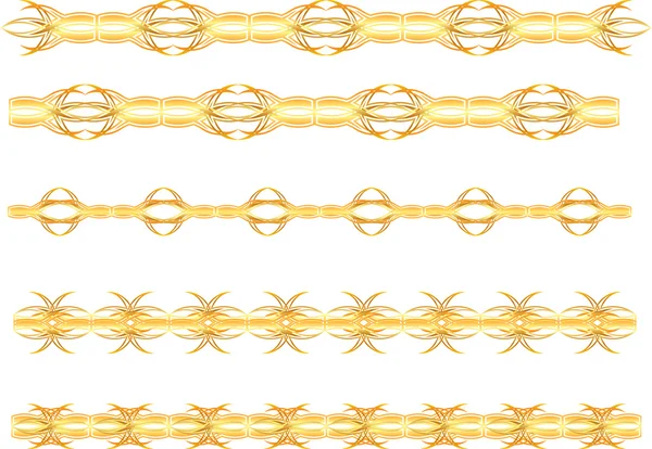 Gold seamless border — Stock Vector