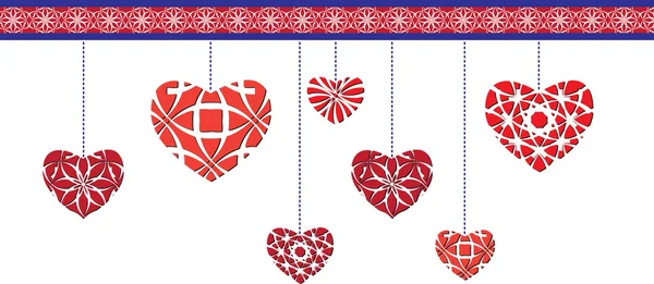 Pattern hearts — Stock Vector