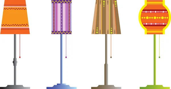 Напольные лампы — стоковый вектор