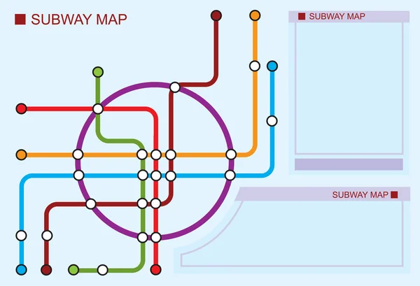 地下鉄の路線図 — ストックベクタ