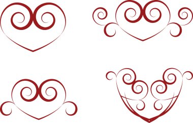 Vintage kalp sembolleri