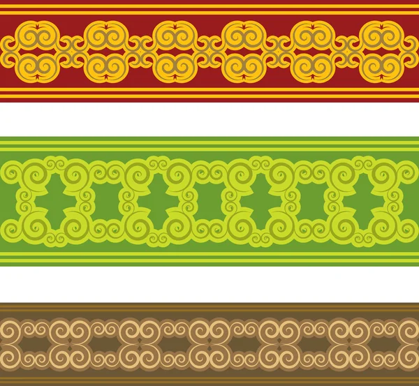 Vorticoso confine etnico — Vettoriale Stock