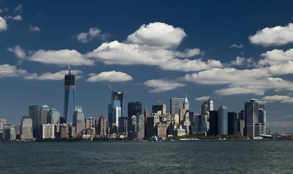 The New York City Downtown w the Freedom tower — Stock Photo, Image