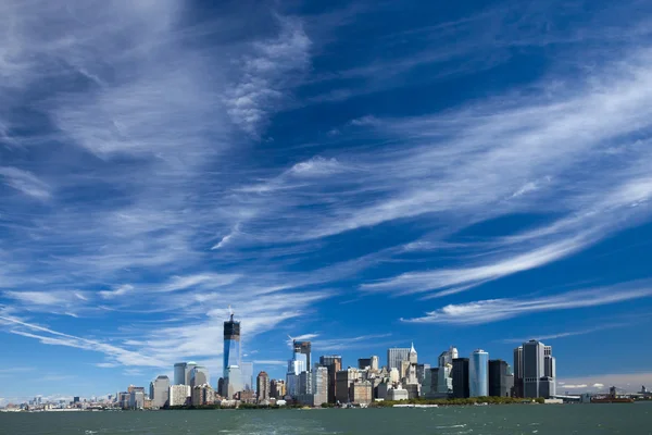 New york city centru w věž svobody — Stock fotografie