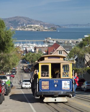 san francisco - Kasım 2012: kablo araba tramvay.