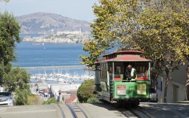 san francisco - Kasım 2012: kablo araba tramvay