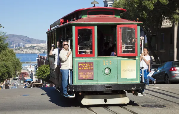 旧金山---2012 年 11 月： 缆车电车 — 图库照片
