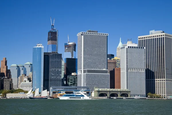 Центр Нью-Йорка с башней Свободы и башней 4 — стоковое фото