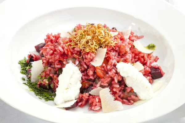 Rote-Bete-Risotto — Stockfoto