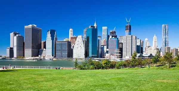 BROOKLYN, New York Manhattan da Brooklyn Bridge Park — Foto Stock