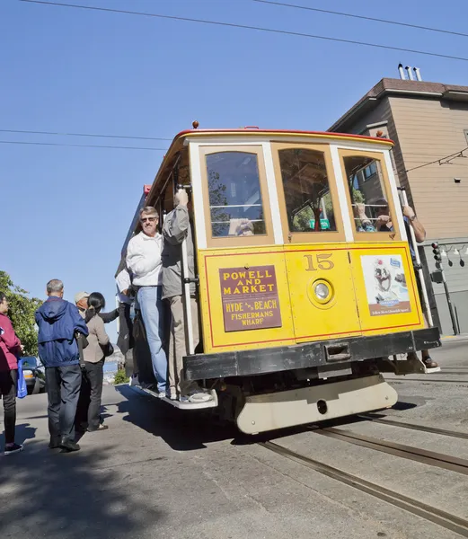 San francisco - november3: kolejki linowej tramwaj, 3 listopada 201 — Zdjęcie stockowe