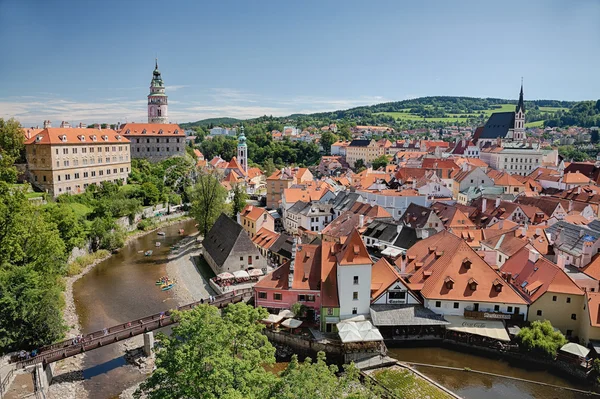 Český krumlov - srpen 21, 2012: na hrad a město — Stock fotografie