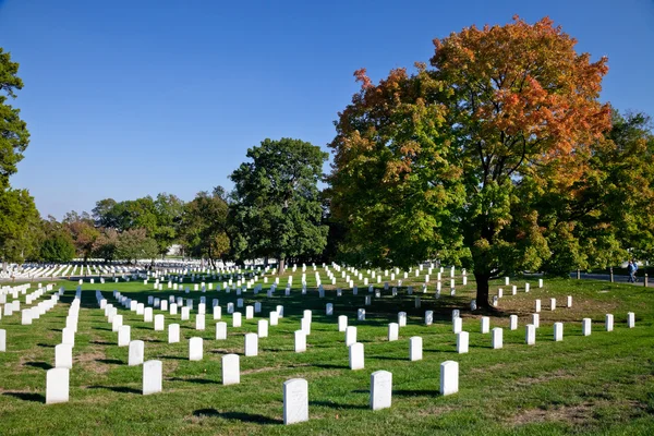 WASHINGTON DC - OCT 16: Filas y columnas de las tumbas de soldados estadounidenses — Foto de Stock