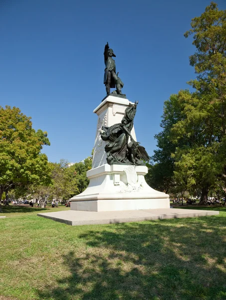 Estatua de Rochambeau en Lafayette Park, Washington D.C. . — Foto de Stock