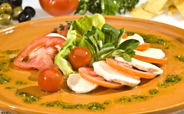 Plato mozzarella estilo mexicano — Foto de Stock