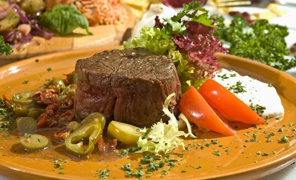 Beefsteak im mexikanischen Stil — Stockfoto