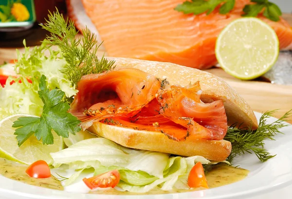 Salmón ahumado — Foto de Stock