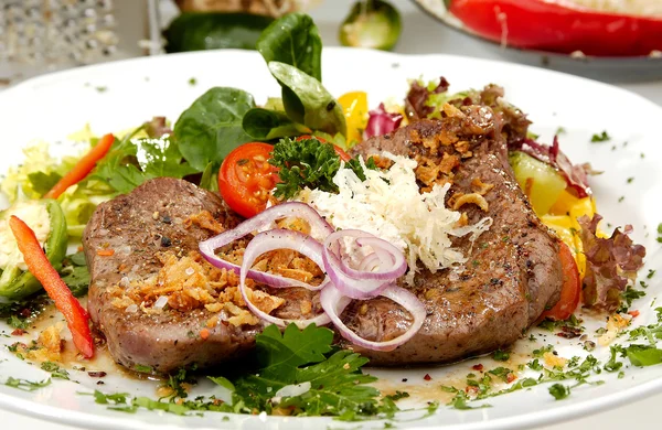 Beefsteak Mexicana — Stockfoto