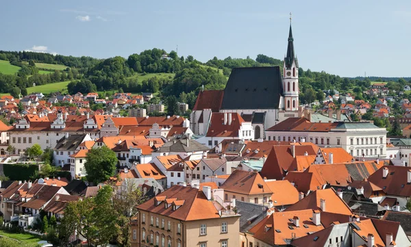 Cesky krumlov kościele św — Zdjęcie stockowe