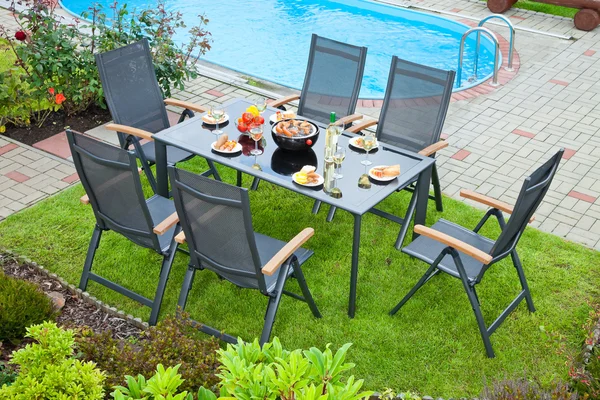 Metal Garden furniture — Stock Photo, Image