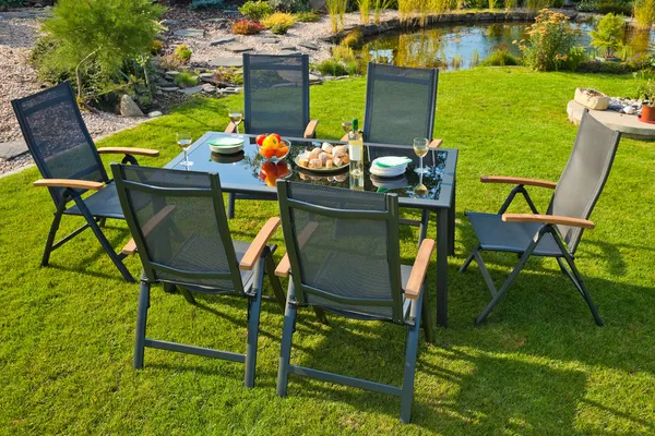 Metal Garden furniture — Stock Photo, Image