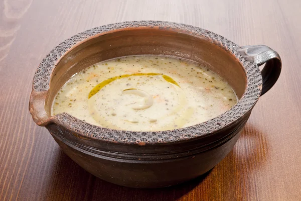 Sopa de patata con verduras — Foto de Stock