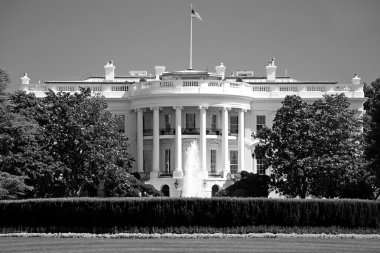Beyaz Saray'a washington dc siyah beyaz